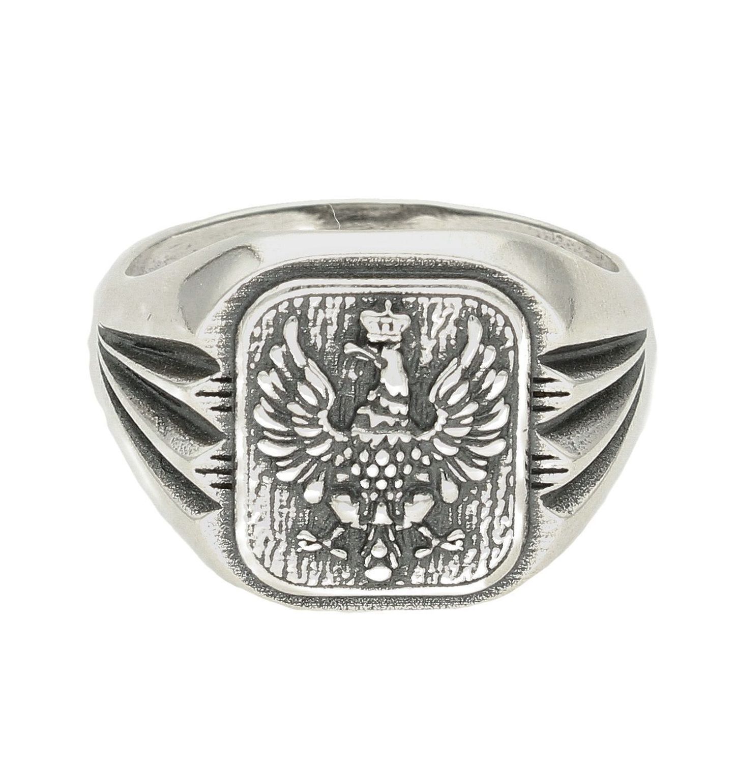 Srebrny pierścionek 925 sygnet Orzeł DIA--PRS-400485 AT-925. Srebrny sygnet wykonany z próby 925 z górą o prostokątnym kształcie. Sygnet ten posiada ciekawy grawer Orła. Biżuteria wykonana z najwyższej próby srebra z ciekawym (1).jpg